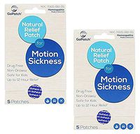 GoPatch Motion Sickness Relief and Anti Nausea Patch, Great for Air Sickness and Sea Sick Relief (2 Packs of 5 Patches)