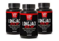 Testosterone Booster for Men Sex Pill - LONGJACK Size UP (Male Enhancement Formula) - Natural Ginseng Capsules - 3 Bottles 180 Capsules
