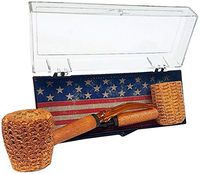 Let Freedom Ring Gift Set of Two Corncob Pipes - 1 Bent & 1 Straight - 5627