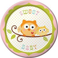Creative Converting BB417128 Happy Tree Cake Plates - Girl -8 Pack