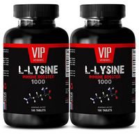 Lysine for Women - L-LYSINE Immune Booster 1000 - Stamina Boost - 2 Bottles 200 Tablets