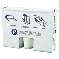 Inteplast Group VALH4048N12 40-45 gallon Capacity, 46" Length x 40" Width x 11 Mic Thickness, Natural Color, HDPE Commercial Coreless Valu-Plus Institutional Trash Can Liner (Case of 8 Roll, 25 Bags per Roll)