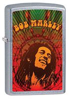 Zippo Bob Marley Portrait Pocket Lighter, Street Chrome