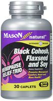 Mason Vitamins Menopause Trio: Black Cohosh, Flaxseed, and Soy Caplets, 30 Count