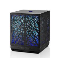 Essential Oil Diffuser 200ml Capacity, Metal Aromatherapy Diffuser Humidifier Black, Cool Mist Diffusers for Essential Oils, Auto Shut-Off, 7 Colors Changed LED for Large Room,Home,Office -Tree