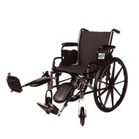 Lightweight Folding Wheelchair Detachable Desk Arm and Removable/Detachable Elevating Legrests by HEALTHLINE (20" Desk Arm)