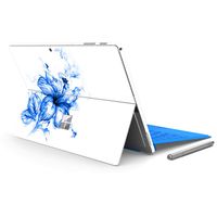 MasiBloom Protective Decal Sticker Premium Laptop Skin for 12.3" 12.3 Inch Microsoft Surface Pro 6 2018 Released & New Surface Pro 2017 & Pro 4 (for Surface Pro 6/ Pro 5/ Pro 4, Lily- Blue)