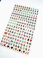 Small Colored 3D Alphabet Letter Stickers, Self-Adhesive A-Z Sticky Labels for Childrens Craft & Card