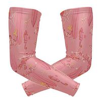 LEVEIS Sea Starfish Seaweed Arm Sleeves UV Protection for Men Women Sunblock Protective Gloves Running Golf Cycling Driving Long Arm Cover 1 Pair