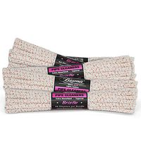 Beamer 6 Inch Unbleached Hard Bristle Pipe Cleaners, 44 Pieces, 1 Bundle - 100% Cotton, Extra Absorbent, Tapered, No Colors Or Dyes, Bendable, Reusable + Beamer Smoke Collectable Sticker