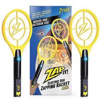 ZAP IT! Bug Zapper Twin Pack - Rechargeable Mosquito, Fly Killer and Bug Zapper Racket - 4,000 Volt - USB Charging, Super-Bright LED Light to Zap in The Dark - Safe to Touch  (Twin Mini)