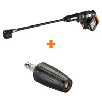 WORX WG644 40V Power Share Hydroshot Portable Power Cleaner (2x20V Batteries) WA4037 Accessory Hydroshot Turbo Nozzle
