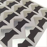 120pcs Self Adhesive Paper Photo Corner Stickers For Scrapbooking, Photo book, Personal Journal & Diary Adhesives (Silver/Black)