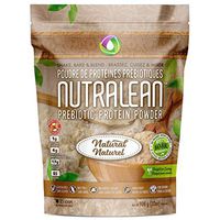 NUTRALEAN Whey Protein + Prebiotic Fiber Meal Replacement Shakes MRE Emergency Food Long Shelf-Life | Nut-Free Gluten-Free Low Carb Keto Paleo Whey Protein Supplement 35 Scoops 908g Natural UNFLAVORED