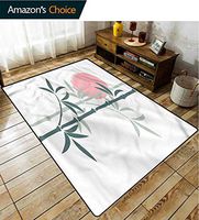 TableCoversHome Japanese Sports Runner Rugs, Sun Bamboo Stems Artwork Pattern Printing Carpet, Durable Rugs - Living, Dinning, Office, Rooms & Bedrrom, Hallway Carpet (4'x 6')