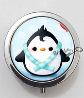 BlackKey Penguin 3-Compartment Decorative Pocket Gift Box Case Organizer for Pill, Color 1 -2009