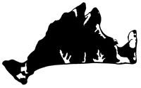 hBARSCI Marthas Vineyard Vinyl Decal - 5 Inches - for Cars, Trucks, Windows, Laptops, Tablets, Outdoor-Grade 2.5mil Thick Vinyl - Black