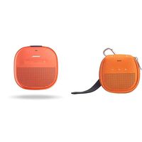 Bose SoundLink Micro Waterproof Bluetooth speaker (Bright Orange) with AmazonBasics Case (Orange)