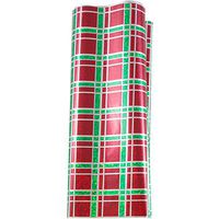 JAM PAPER Holiday Tissue Paper - Christmas Plaid with Silver - 3/Pack