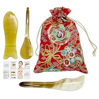 Charmmy Lifehorn massage|Natural Water Buffalo Horn Gua Sha Board|Guasha Board for SPA |Scraping Tool|Massage Scraping Board|(3 Piece In) (3 Packs In(3 Different Sizes))