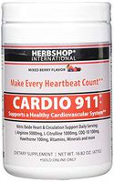 Cardio 911 - Heart Health Powder Supplement - L Arginine 5000mg - L Citrulline 1000mg, Cardiovascular - Nitric Oxide Booster - 16 Oz. Mixed Berry Flavor - 30 Day Supply
