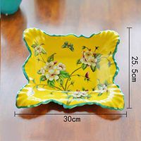 Bowl American classic fruit basket fruit plate fruit plate Household tableware, retro bowl (Color : F)