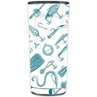 MightySkins Skin Compatible with OtterBox Elevation Tumbler 20 oz - Teal Lures | Protective, Durable, and Unique Vinyl Decal wrap Cover | Easy to Apply, Remove, and Change Styles | Made in The USA