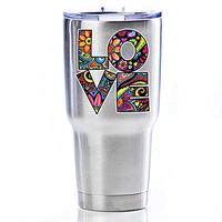 Love Sticker Colorful Laptop Decal by Megan J Designs - Tumbler Window Car Vinyl Sticker