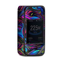 Skin Decal Vinyl Wrap for Smok X-Priv 225W TC Kit Vape skins stickers cover/Neon Color Swirl Glass