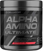 Cellucor Alpha Amino Ultimate EAA & BCAA Recovery Powder + HMB, Essential & Branched Chain Amino Acids for Post Workout Hydration, Watermelon Lime, 20 Servings