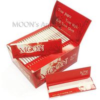 50 booklets Moon Wood King Size Rolling Papers Pack of 1600 Leaves Totally
