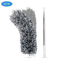 Microfiber Duster with Telescoping Extension Pole (30 to 100 inches), with Bendable Head, Washable, Extendable Duster for Cleaning High Ceiling Fan, Interior Roof,Cobweb, Gap Dust- Wet or Dry Use