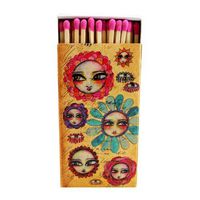 World Buyers Decorative Matches,Flower Faces, Set of 2 matchboxes
