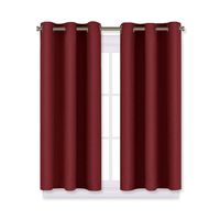 NICETOWN Burgundy Window Curtains Blackout Drapes, Thermal Insulated Solid Grommet Blackout Curtains/Draperies for Living Room (1 Pair, 29 by 45 inches, Burgundy Red)