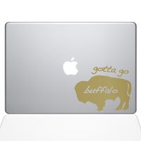 The Decal Guru Gotta Go Buffalo MacBook Decal Vinyl Sticker - 13" MacBook Air - Gold (1072-MAC-13A-G)