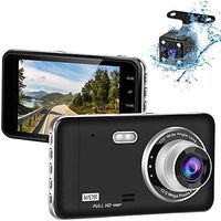 RTMOK 1080P Dash Camera Front and Rear 4'' IPS Screen Dual Dashboard Camera Recorder for Cars with Loop Recording G-Sensor 170° Wide Angle Night Vision and Parking Mode