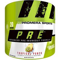 ProMera Sports PRE Pre-Workout Powder Energy Drink w/CON-CRET® Creatine, Tropical Punch, 20 Servings, Nitric Oxide & Beta Alanine, and Cognitive Enhancement Blend.