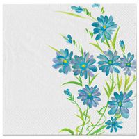 Nicole Home Collection 40 Count Everyday Paper Lunch Napkins, Blue Floral