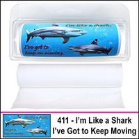 Gotta Tinkle! Mini Travel-Size Toilet Paper Tissue - Travel, Camping, Hunting, Fishing & Nature (3-Pack) (411 I'm Like a Shark)