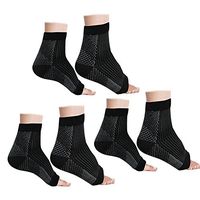 Compression Foot Sleeves (3 Pairs) - Plantar Fasciitis Ankle Support Socks