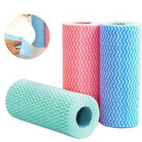 Kitchen Disposable Towels, Non-woven Cloth-like Cleaning Towel, Reused Absorbent Dish Cloth Hand Towel (1 Roll = 54 Sheets)