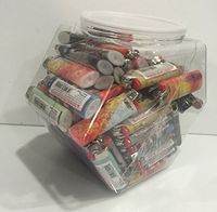 100 BIC Full Size Limited Special Edition Disposable Lighters Assorted Styles with Tub