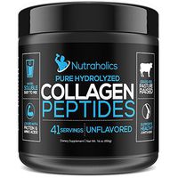 Collagen Peptides Hydrolyzed Protein Powder | Grass Fed Pasture Raised | Certified Paleo & Keto Friendly | 11 Grams per Serving | 16 OZ. Bottle | Unflavored Collagen Powder