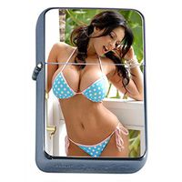 Argentina Pin Up Girls South America Flip Top Oil Lighter S13 Smoking Cigarette Smoker Includes Silver Case