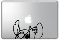 Stitch Reaching for Apple Disney - Apple Macbook Laptop Vinyl Sticker Decal