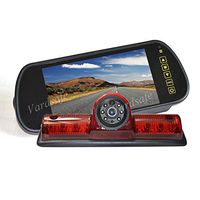 Vardsafe VS503K Brake Light Backup Camera & 7 Inch Clip-on Mirror Monitor for Nissan NV 1500 2500 3500