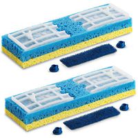 Quickie Sponge Mop Refill Type S [Set of 2] Sponge Mop Head Replacement - Quickie Mop Pads Refills 9X2.75 Inch - Quickie Mop Replacements #045 - Made in USA - Bundled With SEWANTA Eraser Cleaning Pad