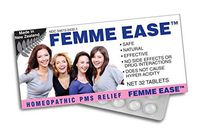 Miers Labs Women's Femme Ease Homeopathic Remedy + PMS Relief Pills for Period Cramps, Bloating, Headache, and Fatigue, 32 Count Chewable Tablets, Multi