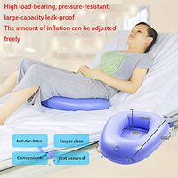 Ewinodon Bedpans Bathroom Bed Pans Air Inflation Bed Pan Bedridden Inflatable Cushions Potty Washable Portable Elderly Bedridden Nursing Toilet Urinals for Men Women 2 PCS