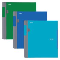 Five Star Advance Spiral Notebooks, 1 Subject, College Ruled Paper, 100 Sheets, 11" x 8-1/2", Blue, Green, Teal, 3 Pack (38633)